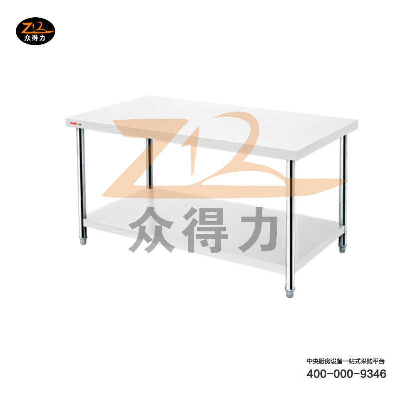 不銹鋼雙層操作臺(tái) 加厚眾得力正品1mm厚板材加工設(shè)計(jì) 超級(jí)扎實(shí)組裝式雙層工作臺(tái)